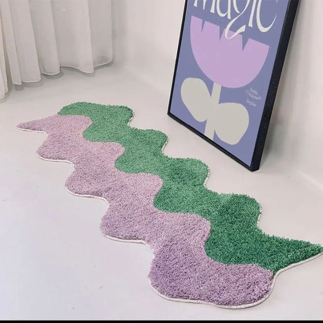 Kalsten | Abstract Color Block Rug made of Cotton-Polyester