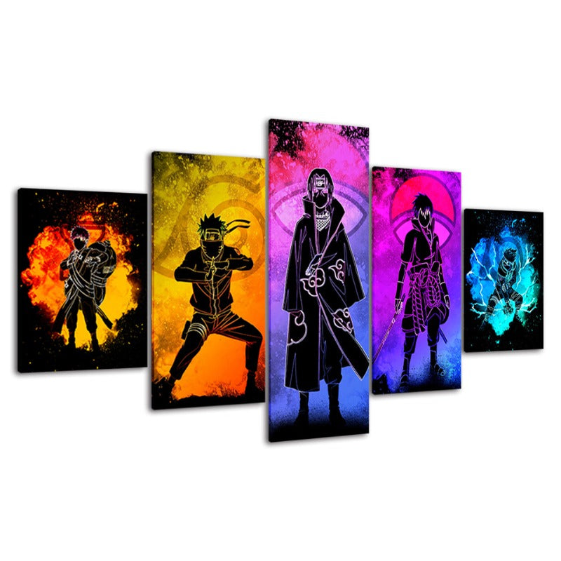 Kalsten | 5 piece Naruto Anime - canvas wall art painting