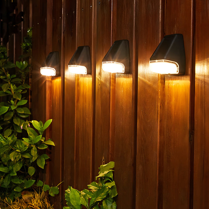 4 Pcs Dusk-to-Dawn Sensor Step Lights Outdoor Warm White LED Solar Stair Lighting | Kalsten