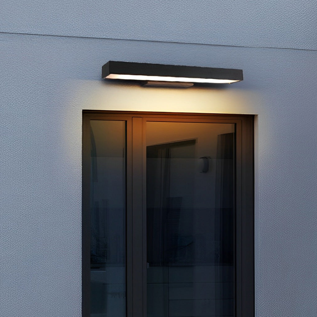 Modern LED Outdoor Wall Sconce, Waterproof Stainless Steel, Black Finish, IP65 Exterior Fixture | Kalsten