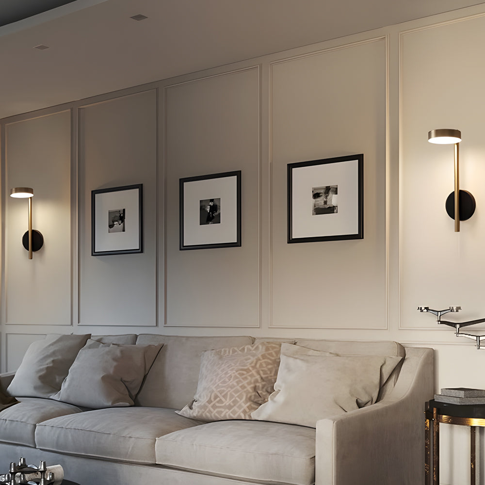 Simple Adjustable Round LED Luxury Aluminum Nordic Wall Light Fixture | Kalsten