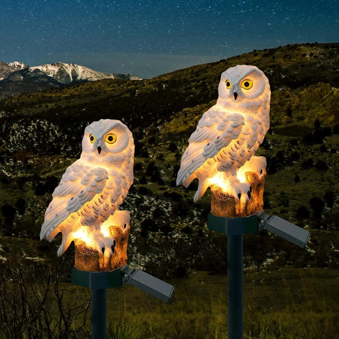 Solar Garden Lamp Uilux – Wireless Outdoor Lamp powered by Solar Energy with Owl Design | Kalsten
