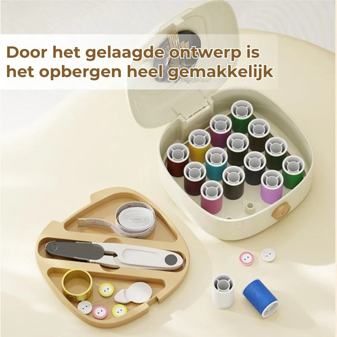 Magnetic sewing kit with double-layer box | Kalsten