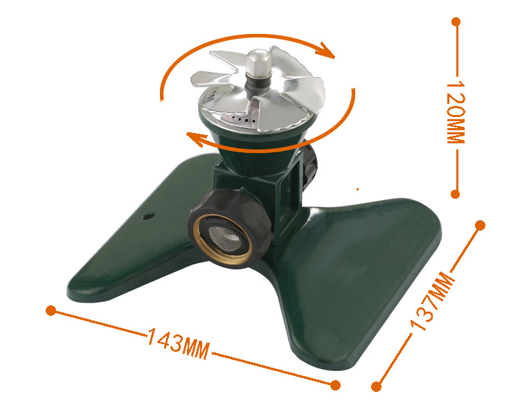 BowLift | 360-Degree Automatic Rotating Metal Lawn Sprinkler – Effective Garden Watering Spray Head