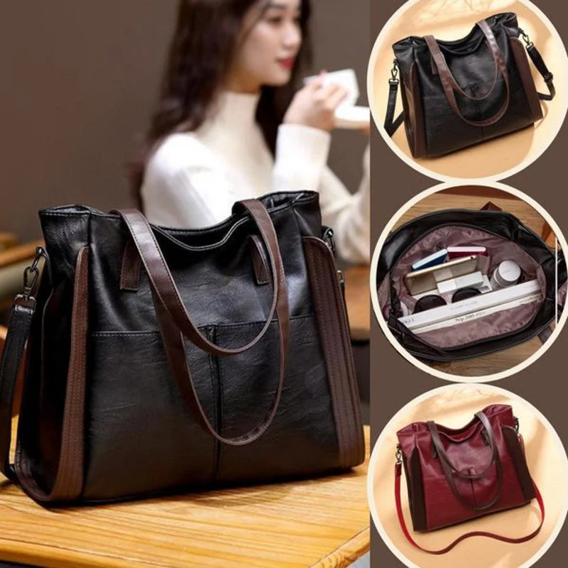 Women's tote bag made of soft leather with large capacity | Kalsten