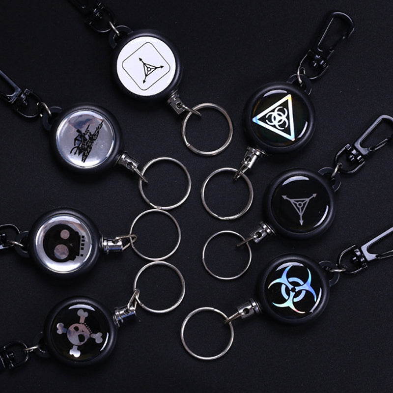 Keychain with retractable wire rope (3 pieces) | Kalsten