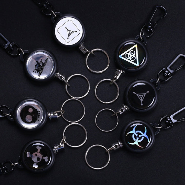 Keychain with retractable wire rope (3 pieces) | Kalsten