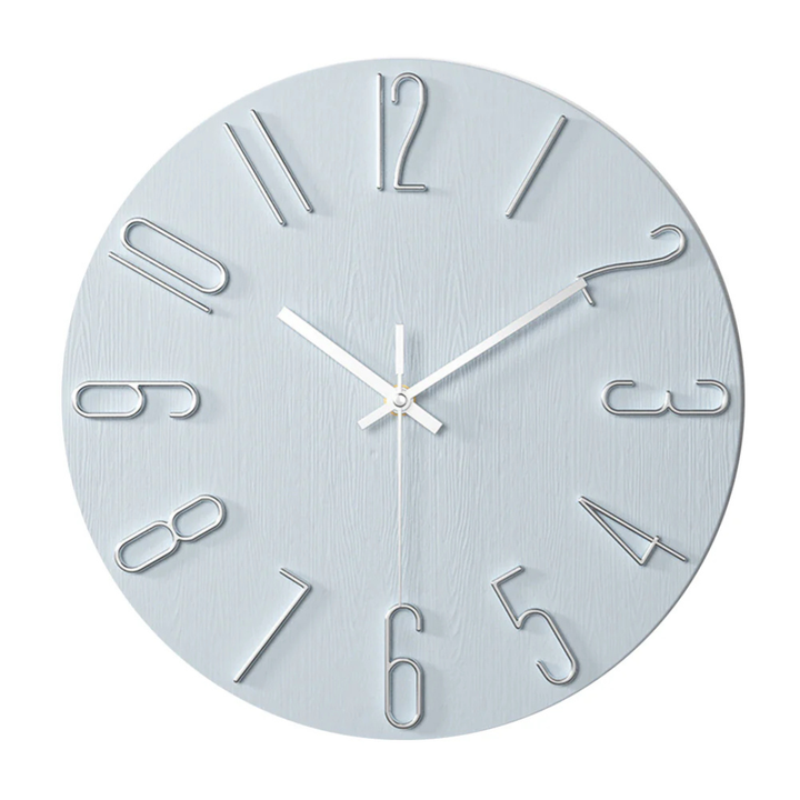 Kalsten | Modern Black Wall Clock | 30 cm Silent Minimalist Design