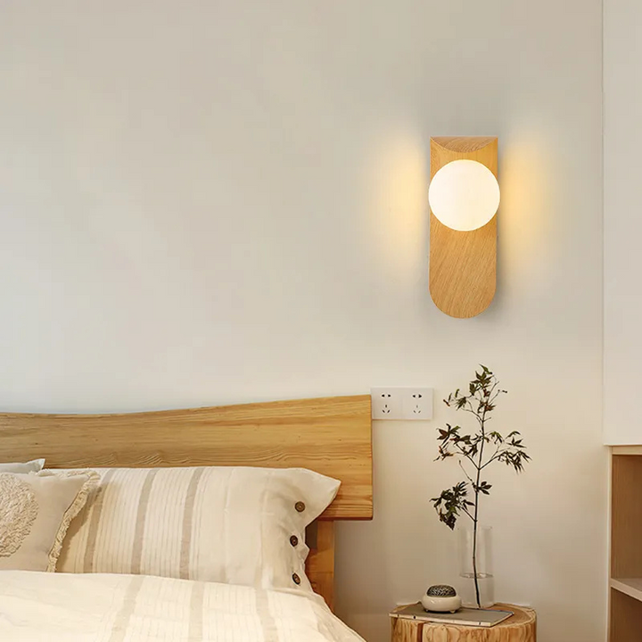 Walnut Wood Wall Lamp – Modern Design