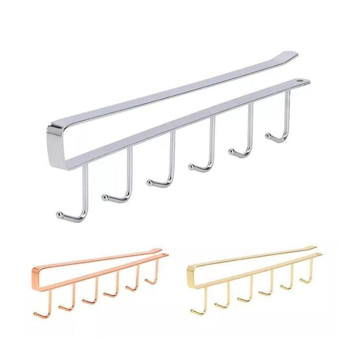 Kalsten | 6 Hooks Under-Cabinet Hanger Rack