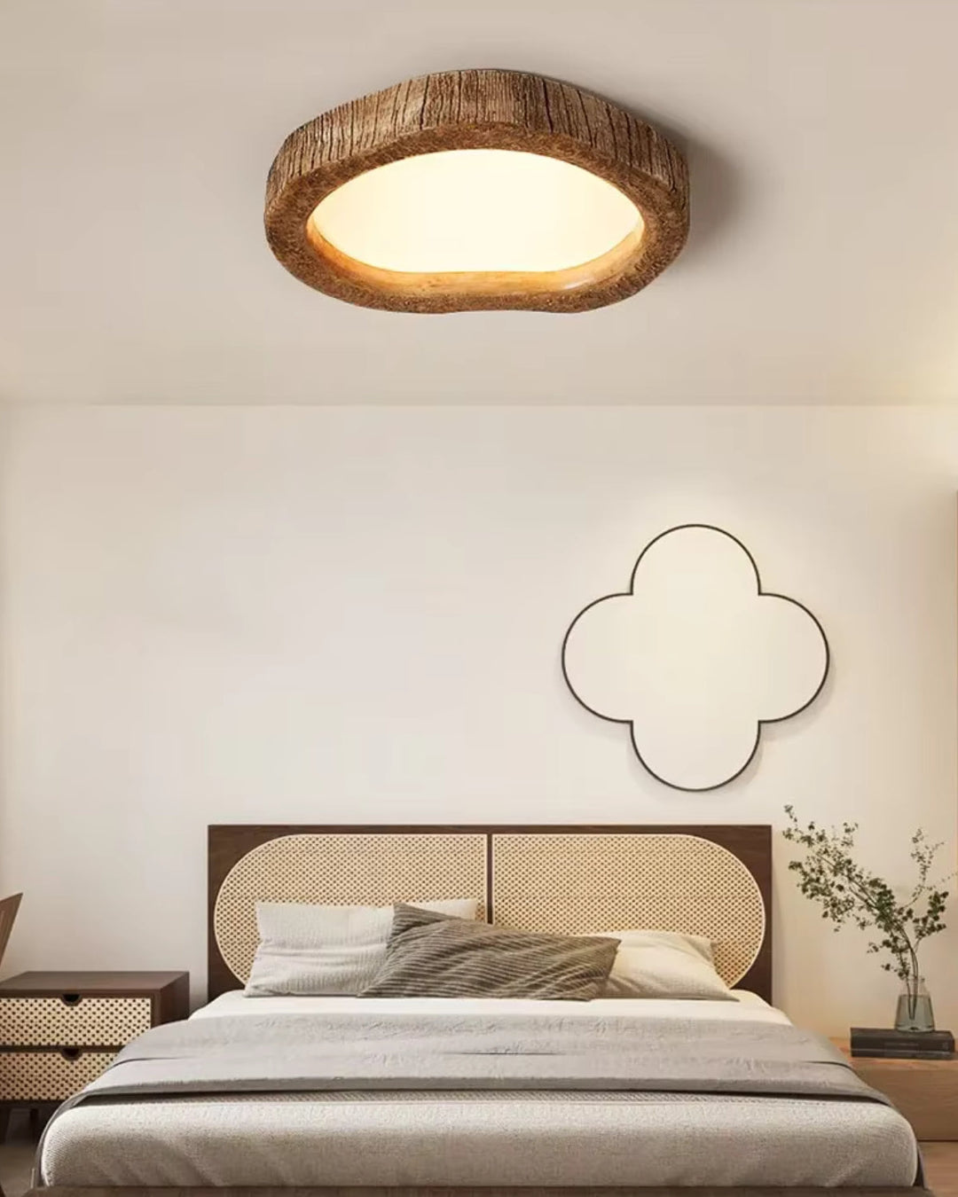 Kalsten | Minimalist Wooden Lamp in Japandi Style with Glow Effect