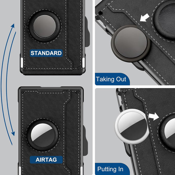 Kalsten | Men's Business Style PU Leather Card Slots for AirTag