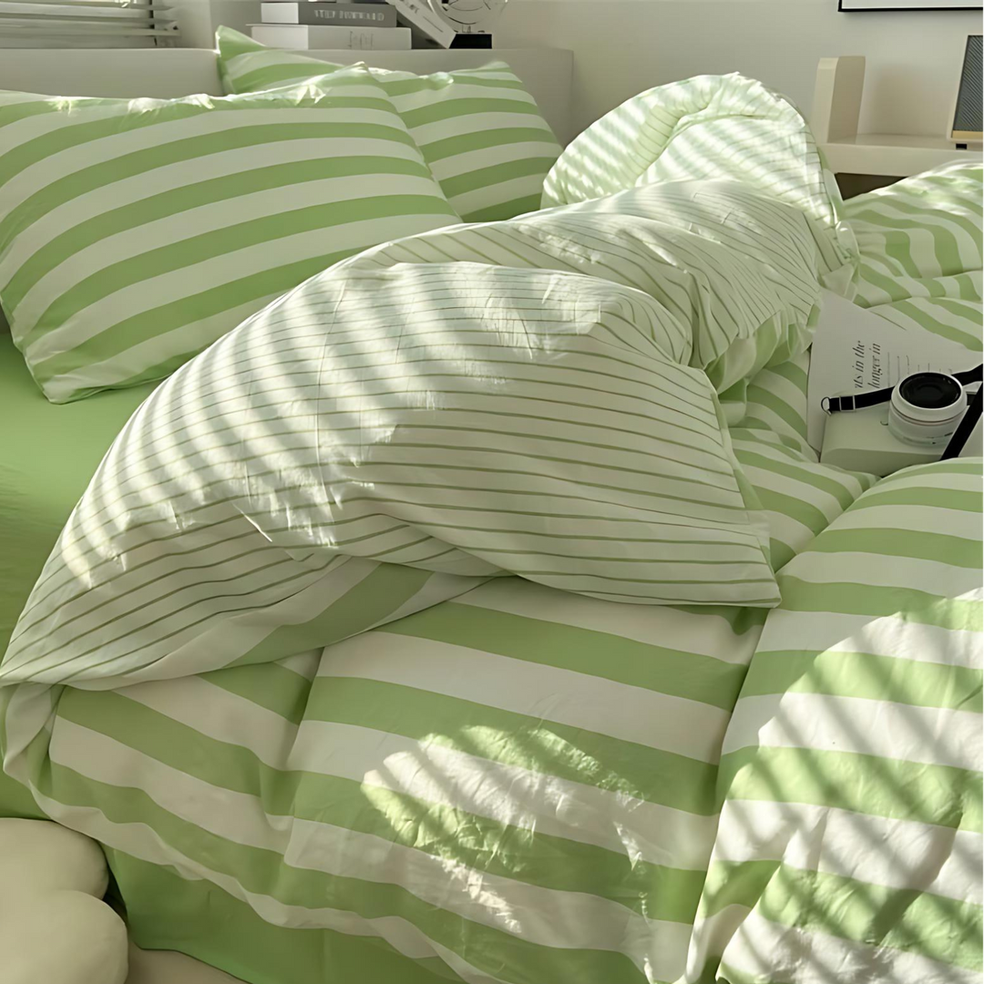 Kalsten | Elenorra Classic Striped Bedding Set 4pcs Duvet Cover Sheet