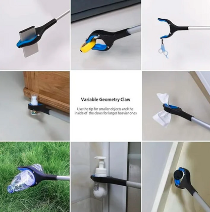 New improved, foldable grabber with 360° rotating clip