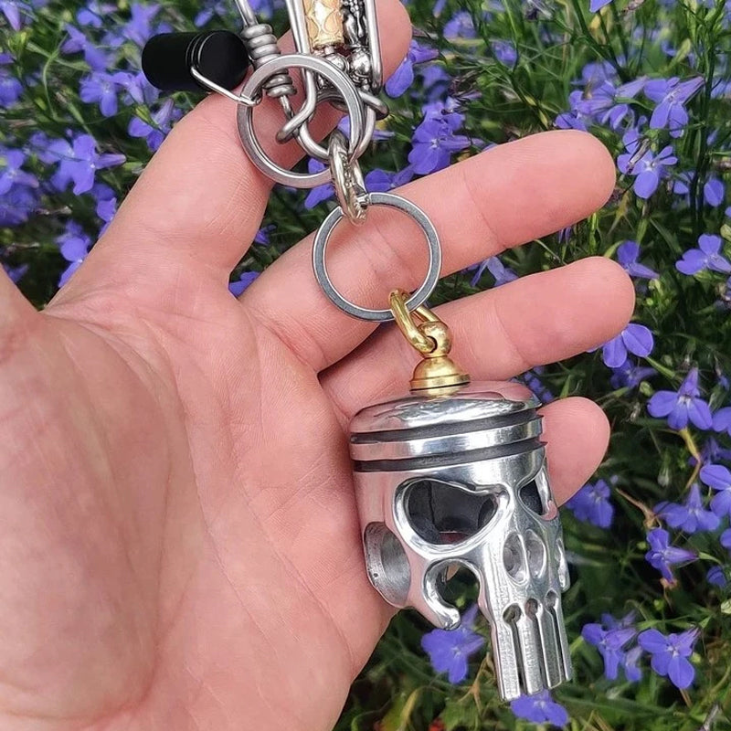 BowLift | Piston Art Skull Keychain