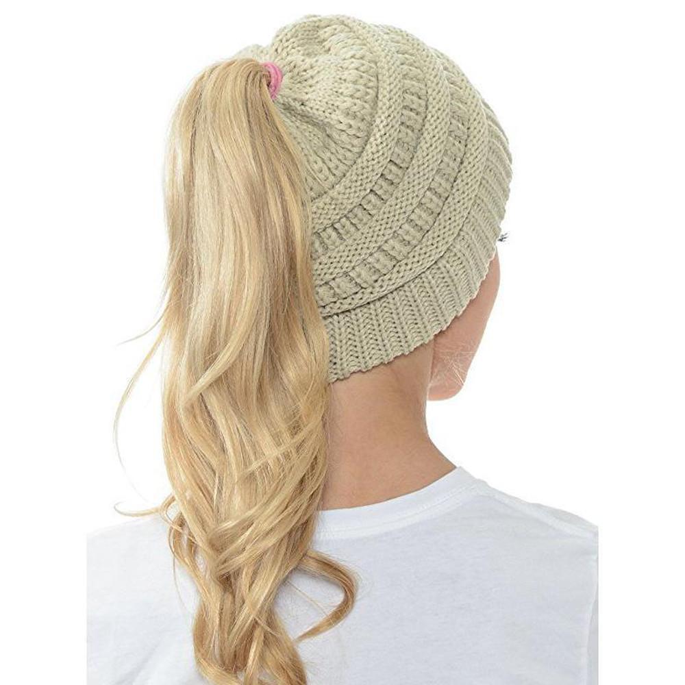 Knit Ponytail Beanie | Kalsten