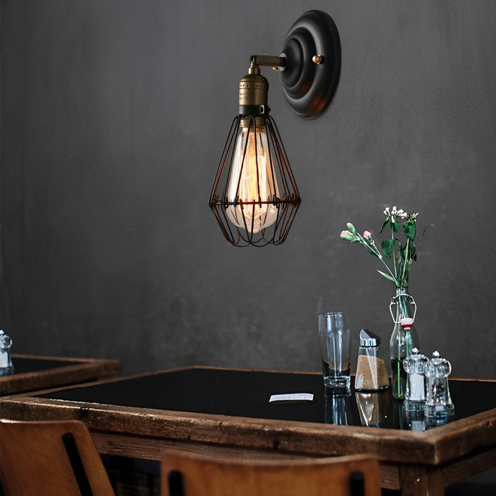 Adjustable Iron Retro Country Industrial Style Wall Lamp Wall Light Fixture | Kalsten