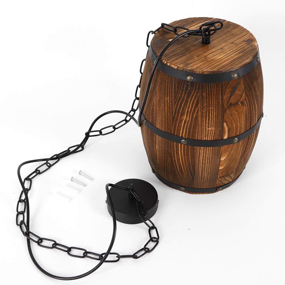 Retro wooden wine barrel pendant lamp | Kalsten