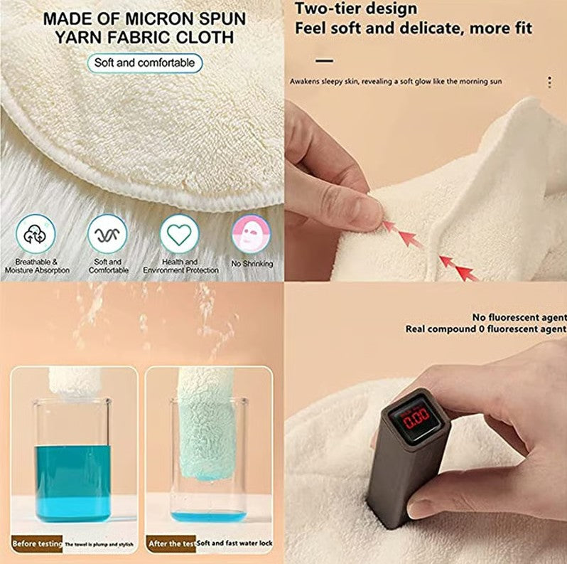 Moisturizing facial towel made of coral velours | Kalsten