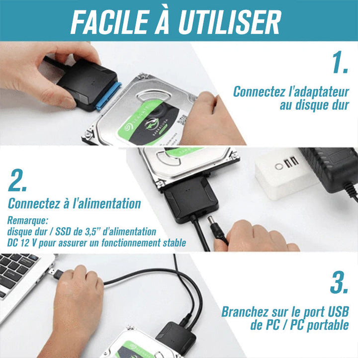 USB 3.0 to SATA III Hard Drive Adapter | Kalsten