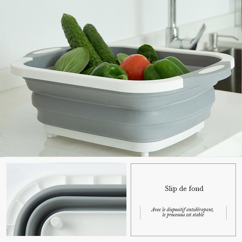 Folding Cutting Board with Dish Bin | Kalsten