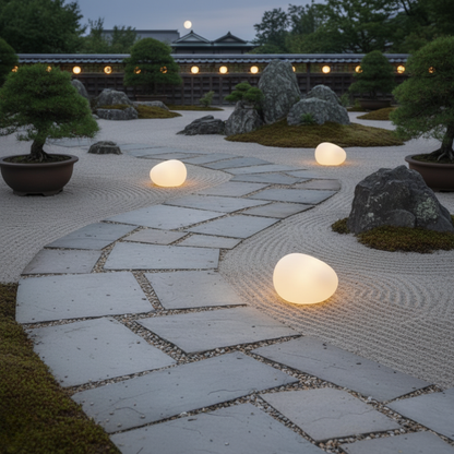 LunaStone Solar Pebble Pathway Light