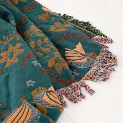 Skanto | Reversible Scandinavian Bird Plaid – Cozy and Versatile for All Seasons