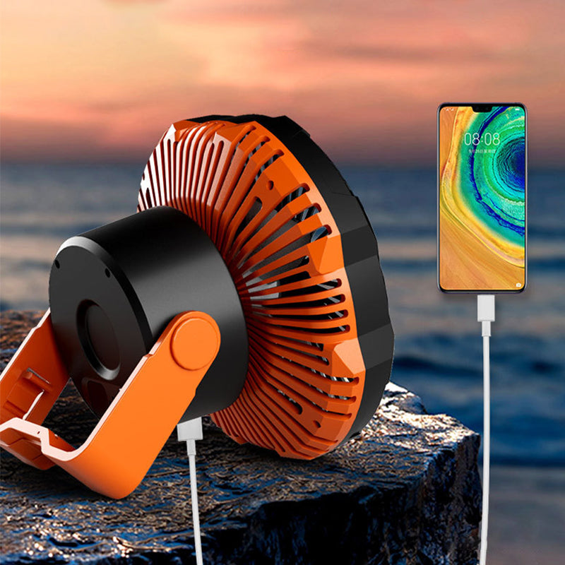 Portable camping fan with LED light | Kalsten
