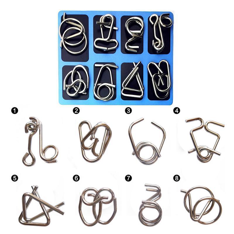Metal Puzzle Toys Set (8 Pieces) | Kalsten