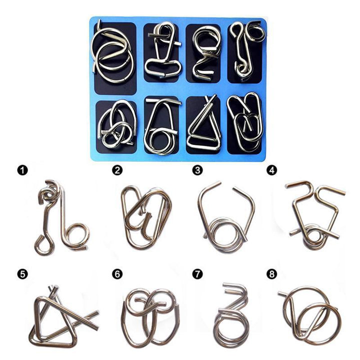 Metal Puzzle Toys Set (8 Pieces) | Kalsten