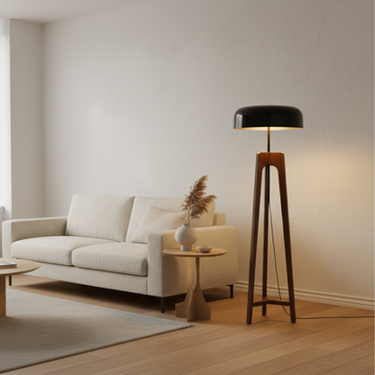 ArborWood Wooden Tripod Floor Lamp