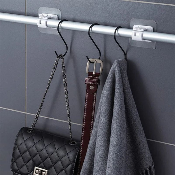 Kalsten | Nail-free Adjustable Curtain Rod Sticky Hook (1 Set of 2)
