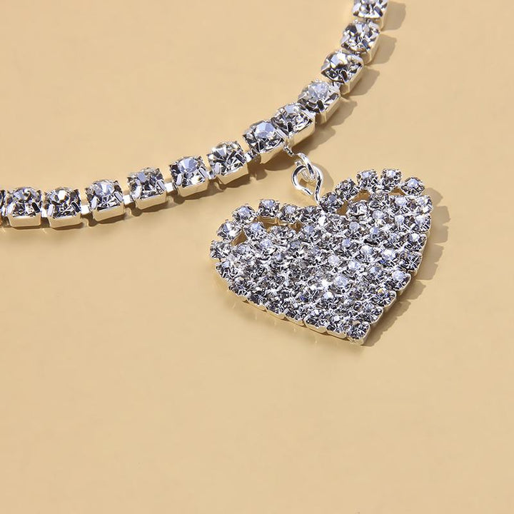 Kalsten | Fashion Heart Rhinestone Anklet