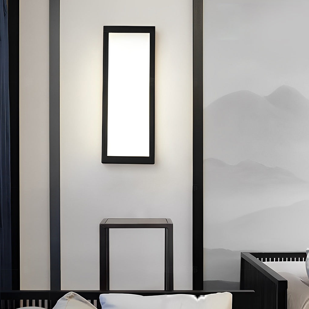 Rectangular LED Waterproof Black Modern Outdoor Exterior Light Wall Lamp | Kalsten