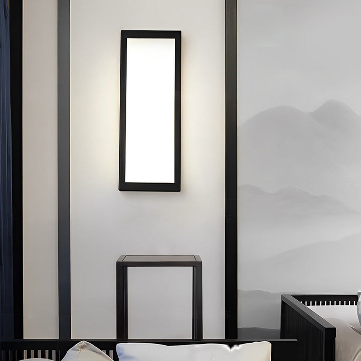 Rectangular LED Waterproof Black Modern Outdoor Exterior Light Wall Lamp | Kalsten