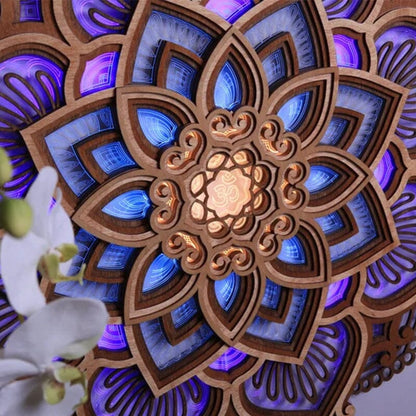 BowLift | Handcrafted Mandala Wall Light made of Wood