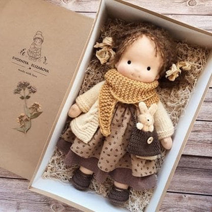Brehn | Handcrafted Waldorf Doll | Natural Materials & Pollutant-Free | Educational Fabric Toy | Hypoallergenic & Organic Quality | 30cm Cuddly Doll