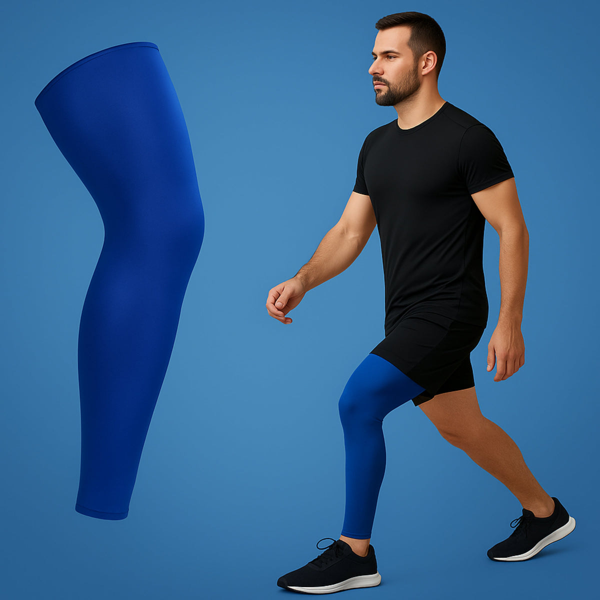 FlexiRelief | Full Leg Compression Sleeve – Knee Support – Graduated Compression – Pain Relief – Recovery – Swelling Reduction Leg