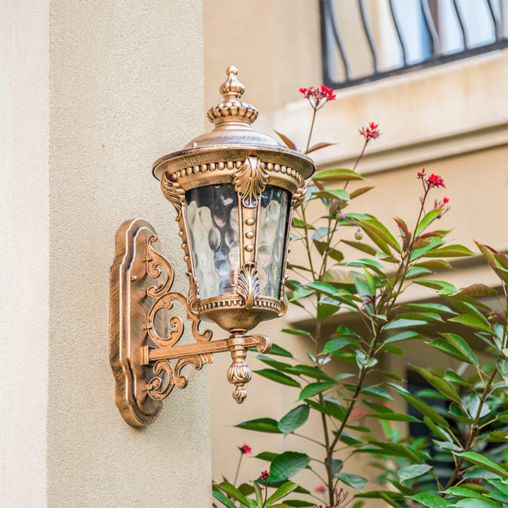 Kalsten | Outdoor Vintage Glass Wall Lantern Light