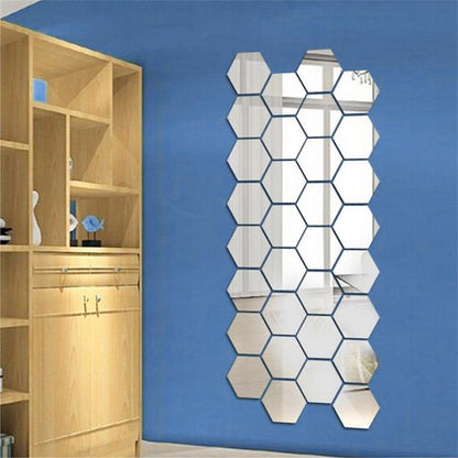 BowLift | Hexagonal Mirror Wall Sticker
