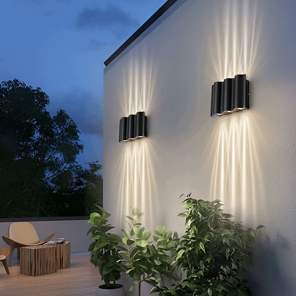 Modern Black LED Outdoor Wall Sconce Kalsten