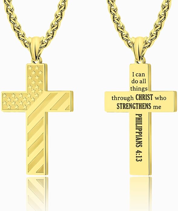 Kalsten | IronPride Cross American Flag Cross Necklace