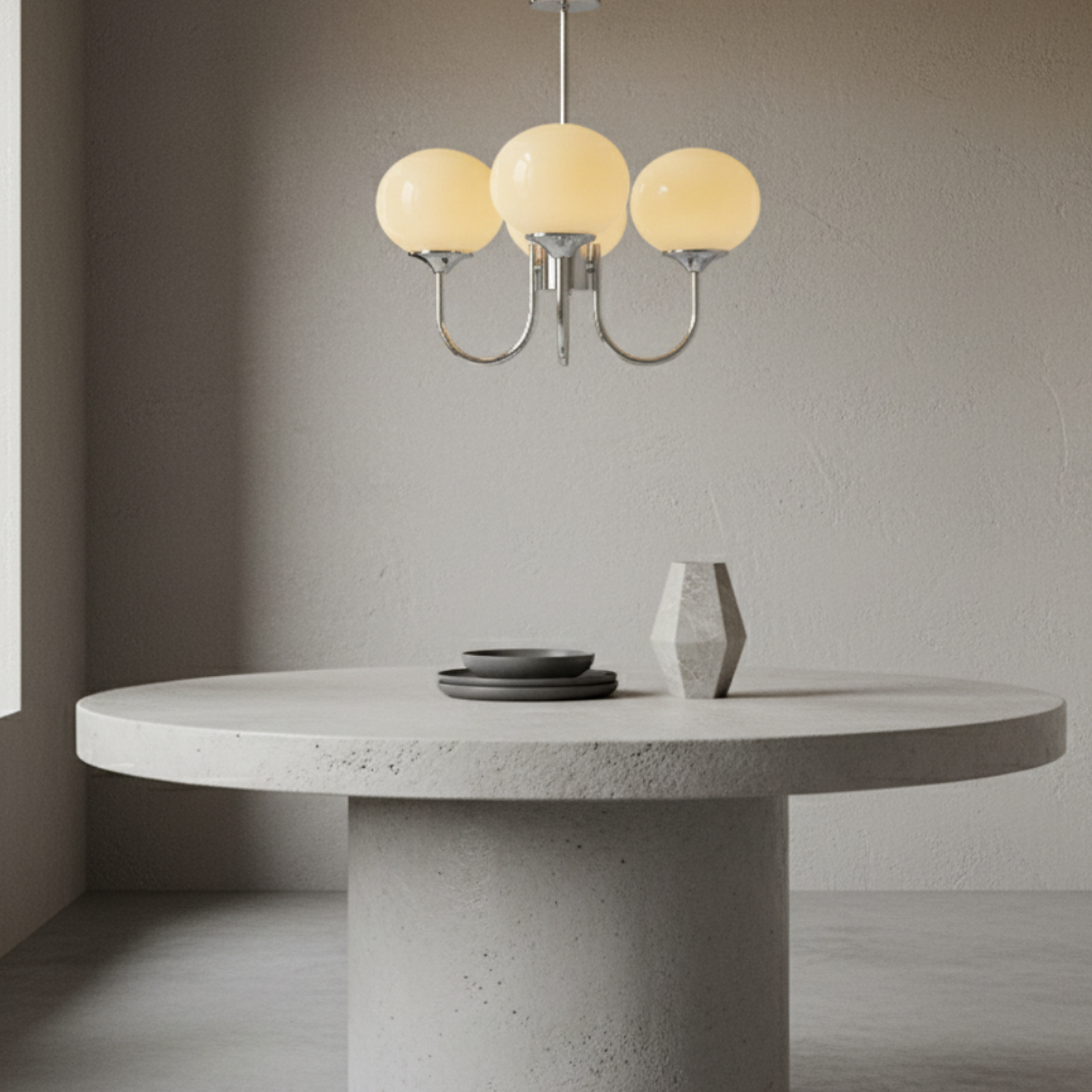 Bonbon Opal Glass Globe Chandelier