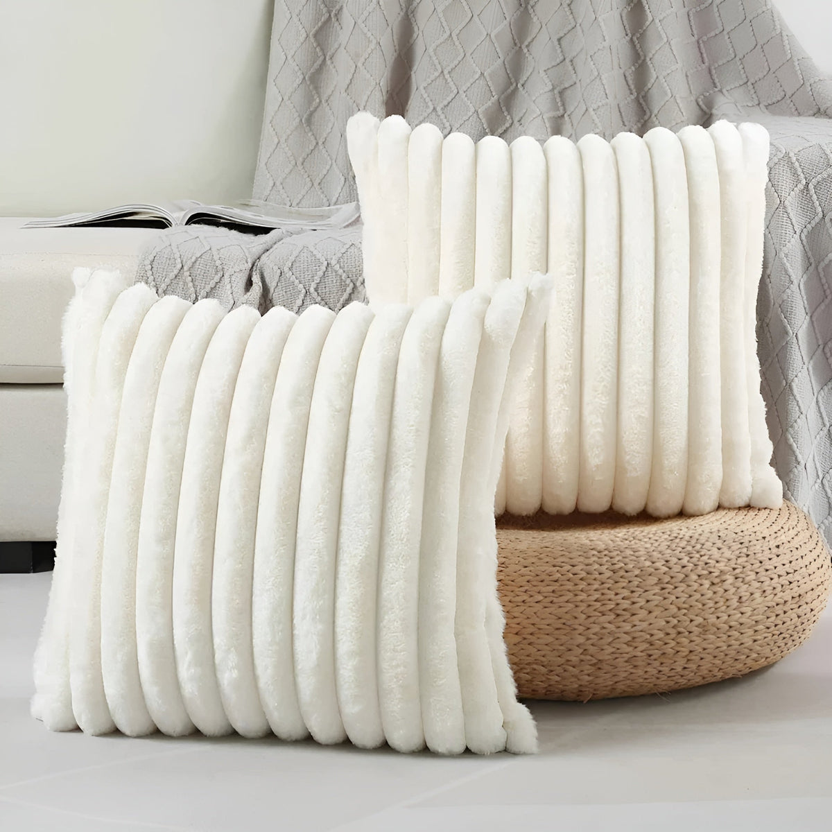 Soft decorative cushion cover – cozy and comfortable | Ideal for sofa and bed | Karnz