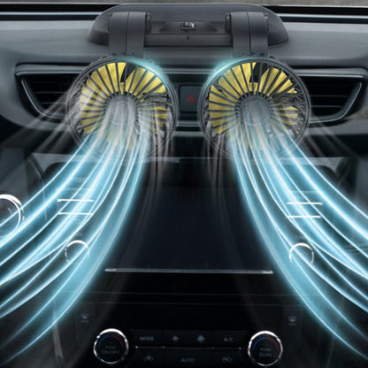 Mini Swivel Fan with Double Head for Car | Skanto