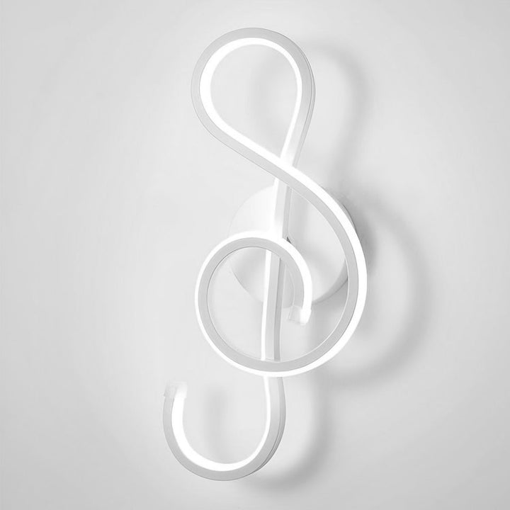 Musical Note LED Wall Sconce – Modern Artistic Music Decor Wall Lamp (Black/White) | Kalsten