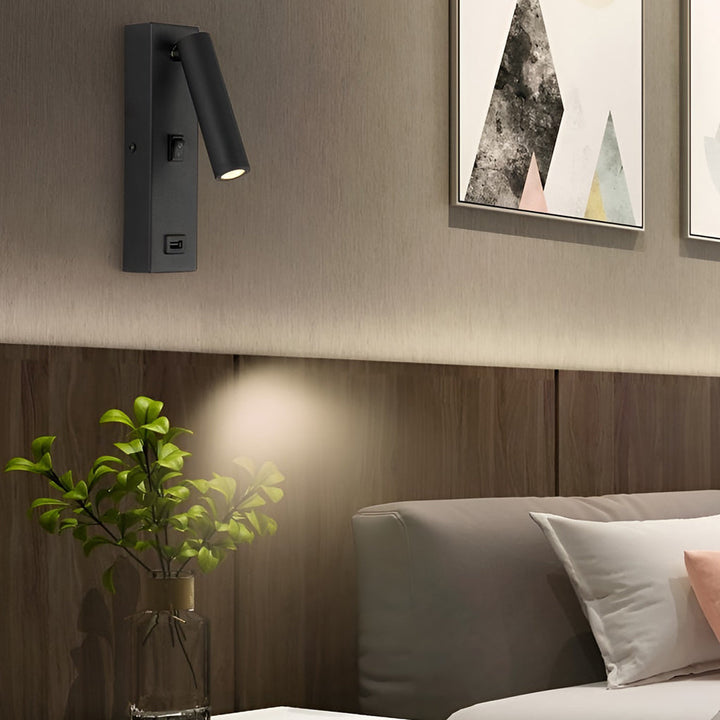 ArtiLicht Luxury Wall Lamp with Adjustable LED and USB Charging Port Kalsten