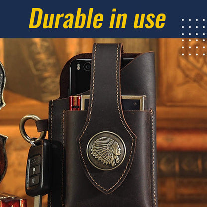 Multifunctional leather phone case