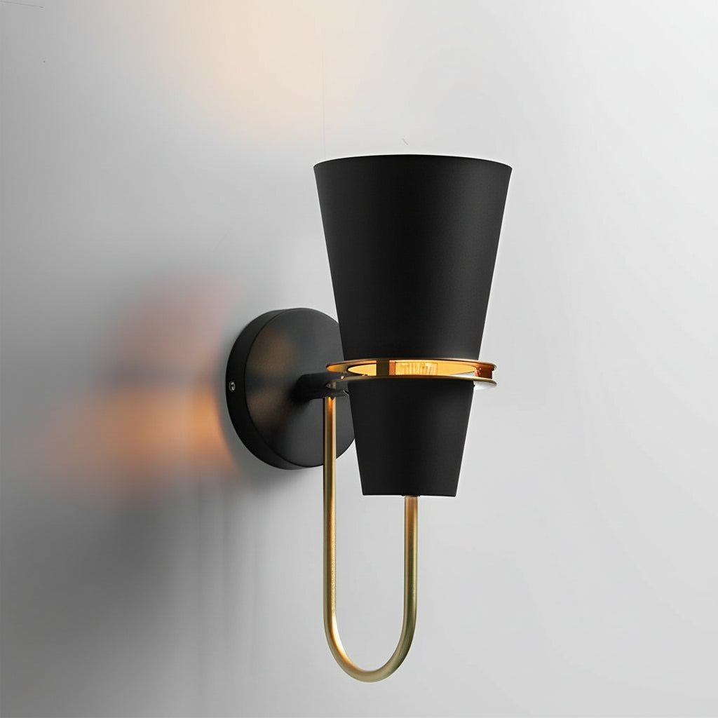 Modern Nordic Creative Iron Wall Sconce – Minimalist Matte Metal Wall Lamp (E26/E27) | Kalsten