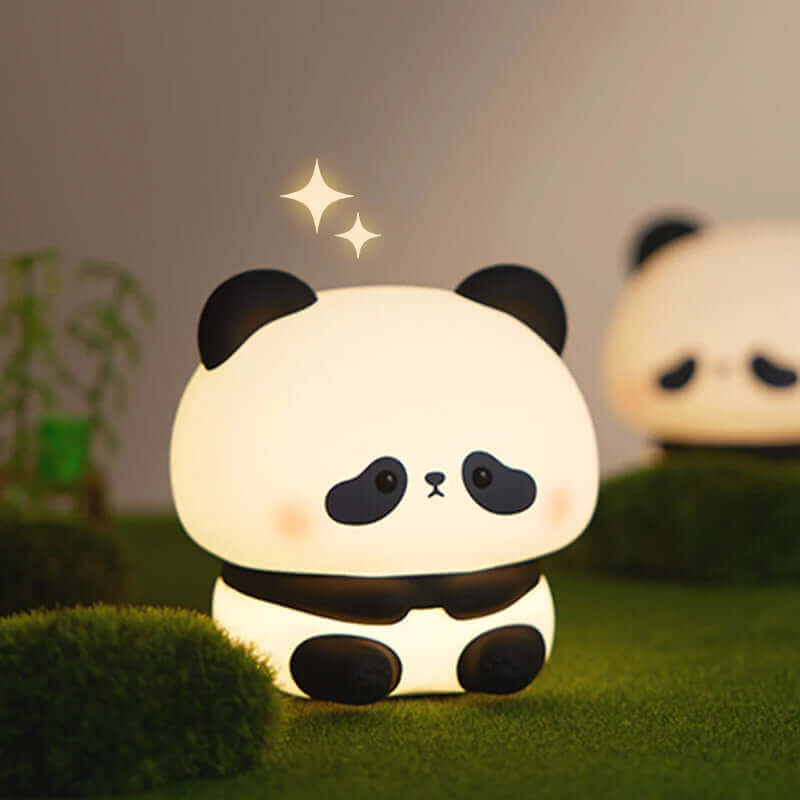 Panda LED Night Light Cute Silicone Night Light USB Rechargeable Touch Night Lamp Bedroom Timing Lamp Decoration Children's Gift Home Decor | Kalsten